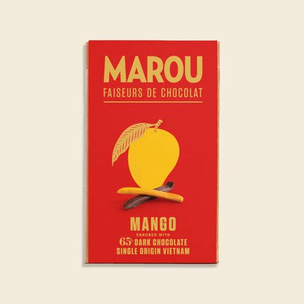 直邮Marou Mango Enrobed with 65%Dark Chocolate黑巧克力芒果干
