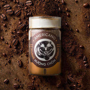 越南直邮Honee Huong Chon猫屎咖啡AMERICANO美式速溶冻干咖啡80g