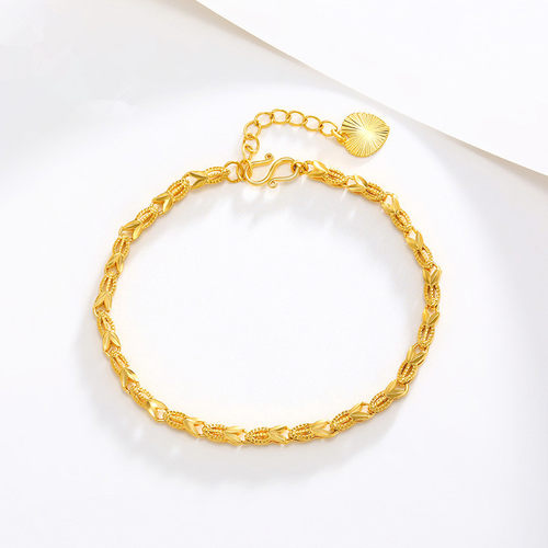 简约复古黄金手链女结婚送礼