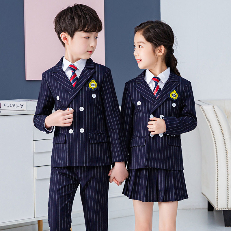 幼儿园园服春秋装英伦风小西装儿童班服学院风小学生校服套装韩版