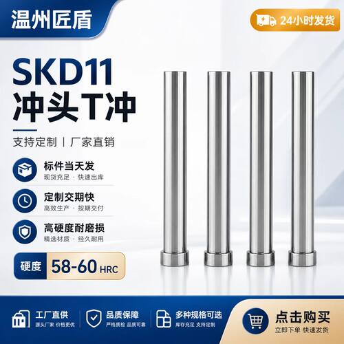 冲针skd11冲孔冲头T冲圆针定制