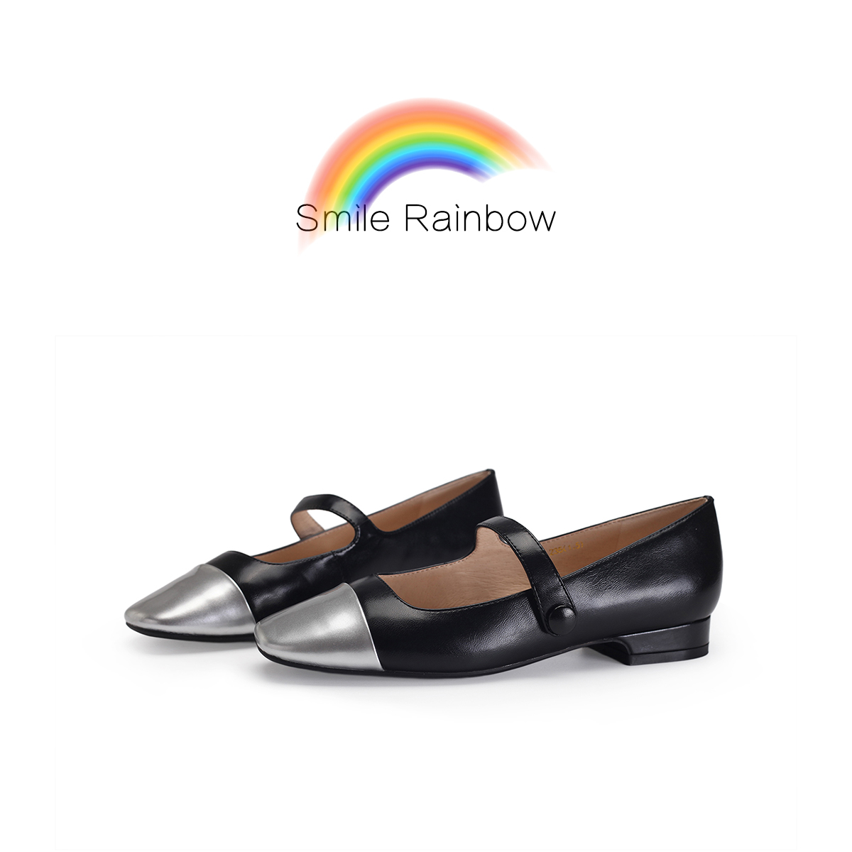 SmileRainbow方头玛丽珍单鞋女