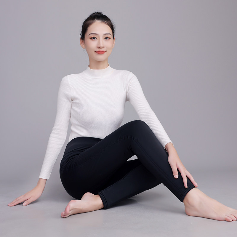 秋冬女士修身美体棉花棉裤成人加绒加厚保暖裤子学生外穿裤可穿靴