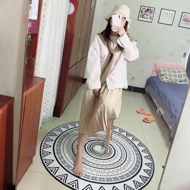 可水洗潮牌圆形地毯卧室书房桌脚垫电脑椅转椅吊篮架子鼓防滑地垫