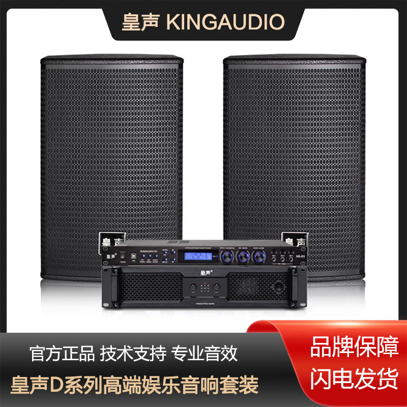 KingAudio/皇声D10一拖二(10-20平方)专业KTV音箱家庭K歌音响套装
