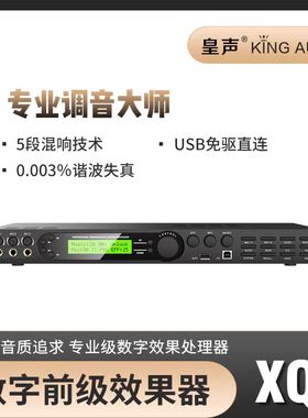KingAudio/皇声 XQ9高端前级效果器 家庭KTV专业音响效果器防啸叫