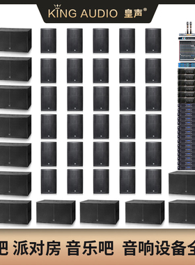 KingAudio/皇声 500-2000平 酒吧派对房舞厅舞台演出剧院音响套装