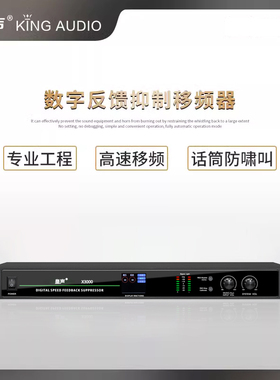 KingAudio/皇声X3000 高速专业防啸叫会议舞台话筒反馈抑制移频器