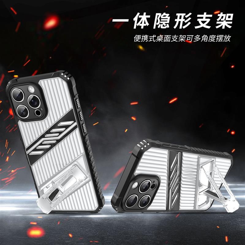 16Promax手机壳气囊防摔iPhone15带支架14个性13爆款11潮T3B62-01