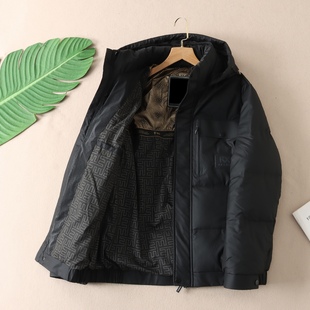 品质款 简约加厚保暖轻盈羽绒服F50 石墨烯发热休闲连帽青年男士