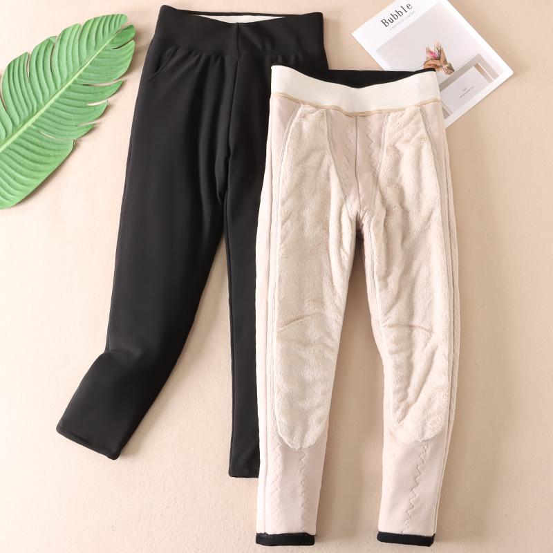 680克~加厚绒护膝黑色棉裤