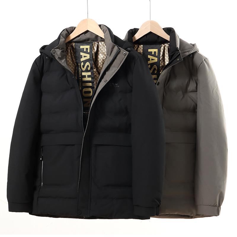 加厚连帽日常休闲防风保暖棉服男