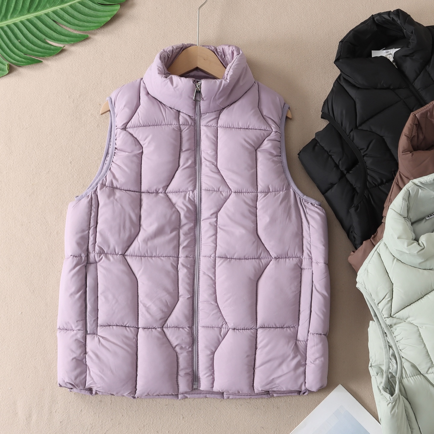 轻暖防风立领保暖加厚棉马甲外套