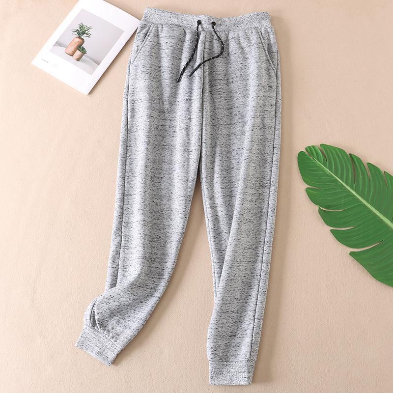 四面弹柔软保暖羊羔绒卫裤男