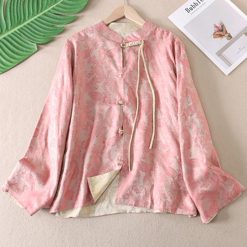 流光溢彩双面穿新中式国风外套