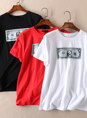 价廉物美 清凉舒适型 街头女直筒圆领女生装短袖t恤 A421