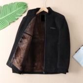 中老年爸爸装 1400克 特厚实金貂绒棉衣外套冬季 零下保暖夹克F34