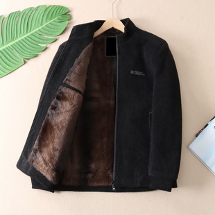 零下保暖夹克F34 中老年爸爸装 1400克 特厚实金貂绒棉衣外套冬季