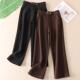 女直筒宽松垂感长裤 680克不起球不粘毛加厚绒显瘦利落西装 裤 B862