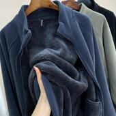 850克 F218 卫衣秋冬发热保暖立领奥粒绒外套 加厚绒美式 休闲男装