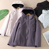 男女同款 城市户外休闲连帽棉服外石墨烯防风加厚三防冲锋衣B93