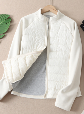 韩版显瘦小蛮腰轻薄立领棉服女冬修身保暖石墨烯瑜伽棉衣外套 T53