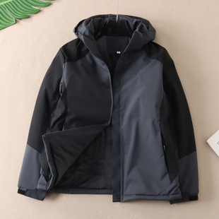 950克 秋冬保暖加绒加厚休闲棉服F328 户外三防软壳冲锋衣外套男士