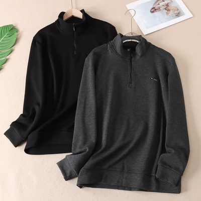 抗起球~休闲立领太空棉男士卫衣