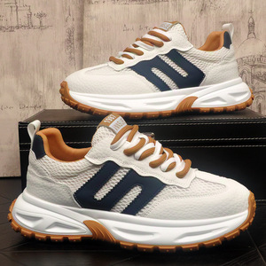 2026新款轻奢男士高级感运动休闲鞋薄款透气网面阿甘鞋轻质老爹鞋