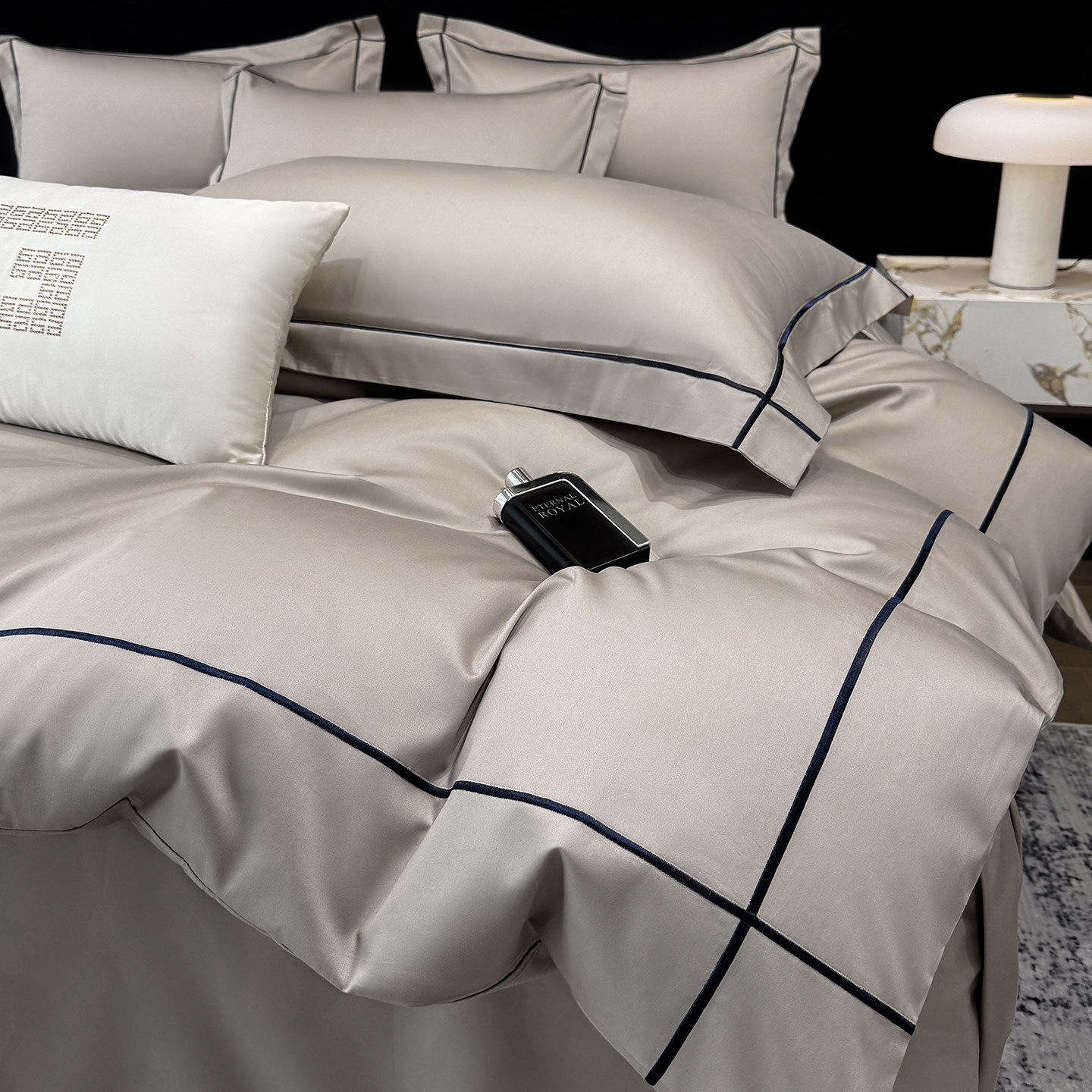 出口意大利A类240支长绒棉四件套100全棉纯棉被套床单笠轻奢床品4