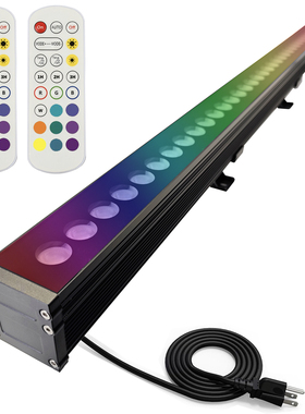 72W 全彩遥控洗墙灯 RGB 无线远程调光变色 IP65 户外防水 氛围灯