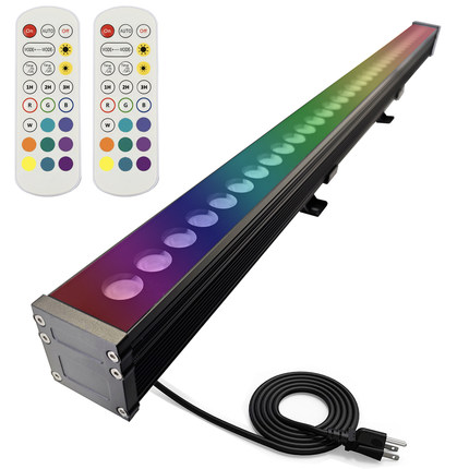 72W 全彩遥控洗墙灯 RGB 无线远程调光变色 IP65 户外防水 氛围灯