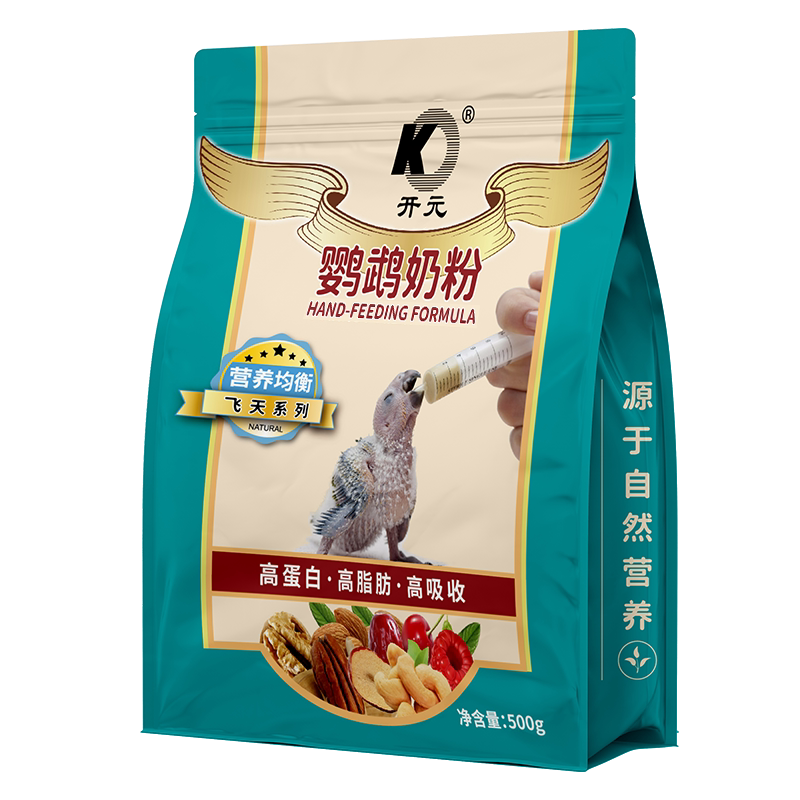 开元(KO) 鹦鹉奶粉 500g/袋手养鹦鹉雏鸟饲料营养乳粉