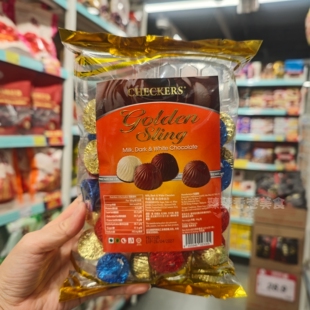 香港代购马来西亚 CHECKERS 三色巧克力牛奶黑巧白巧混合装500g