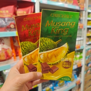 香港代购 CHECKERS 马来西亚猫山王榴莲巧克力 100g 牛奶黑巧双味