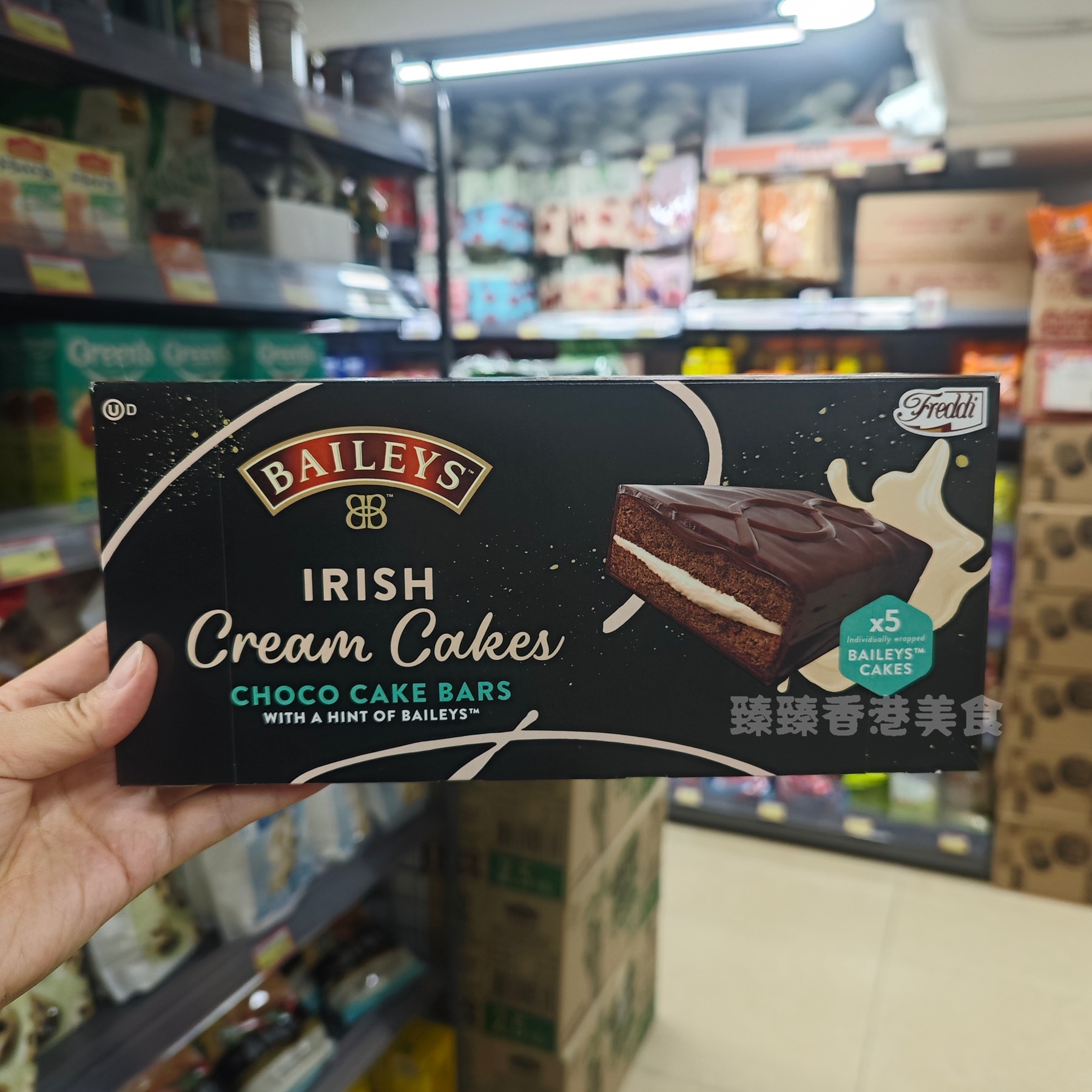 香港代购 进口BAILEYS百利甜酒夹心巧克力蛋糕盒装195g宵夜零食