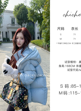 CHICHEN晨妍 暖炉泡芙 90白鸭绒龟背感高克重新款羽绒服冬季女款