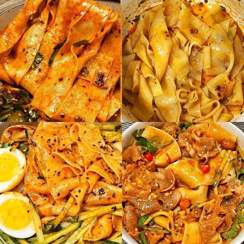 【抢完即止】红油面皮麻酱凉皮拌面懒人免煮冲泡速食整箱批发