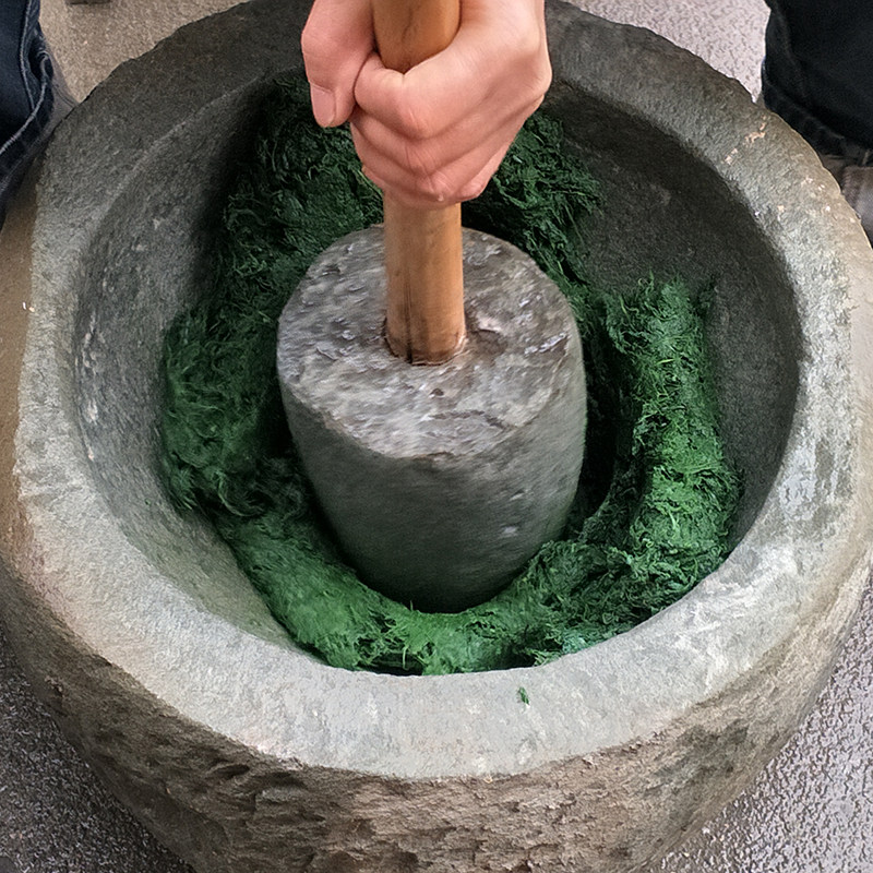 野生新鲜艾叶艾泥 天然艾草泥 食用清明草粑粑青绒青团做清明果