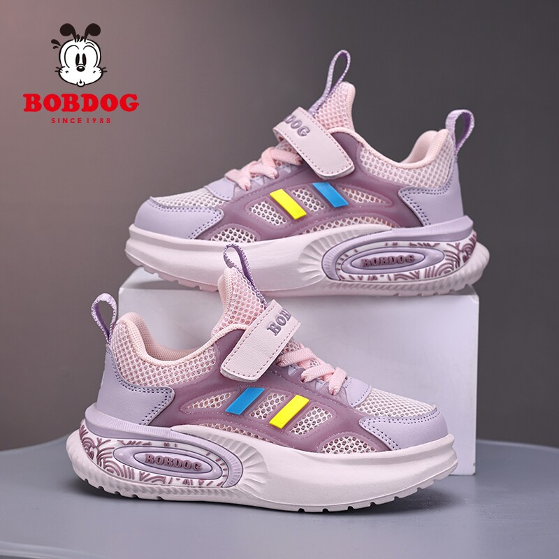 巴布豆女童鞋夏季新款单网透气小男孩中大童网面百搭儿童运动鞋子