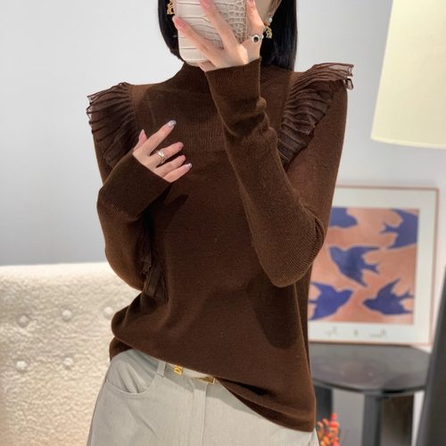 2025秋季新款气质漂亮别致设计感超细羊毛针织衫时尚女人味上衣