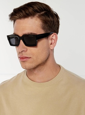 方框简约欧美太阳镜摩登潮流大框丙酸插芯墨镜女跨境新款防紫外线