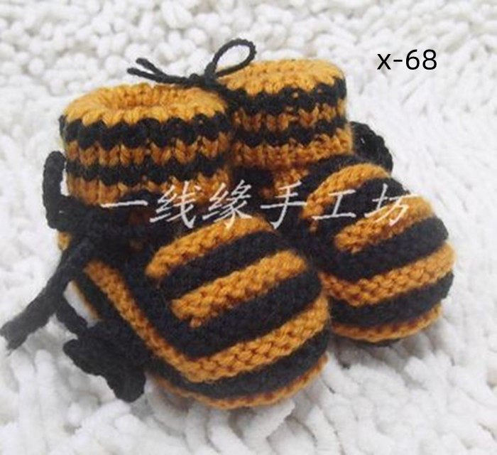 纯手工编织双色条纹宝宝鞋可爱婴儿毛线鞋男女宝宝步前软底鞋多色,童鞋/婴儿鞋/亲子鞋,儿童汉服鞋,淘宝优惠券,粉丝福利购,淘宝优惠卷