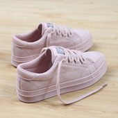 女春季 黑色女鞋 新款 厚底平底学生帆布鞋 2127 韩版 人本绒面休闲板鞋