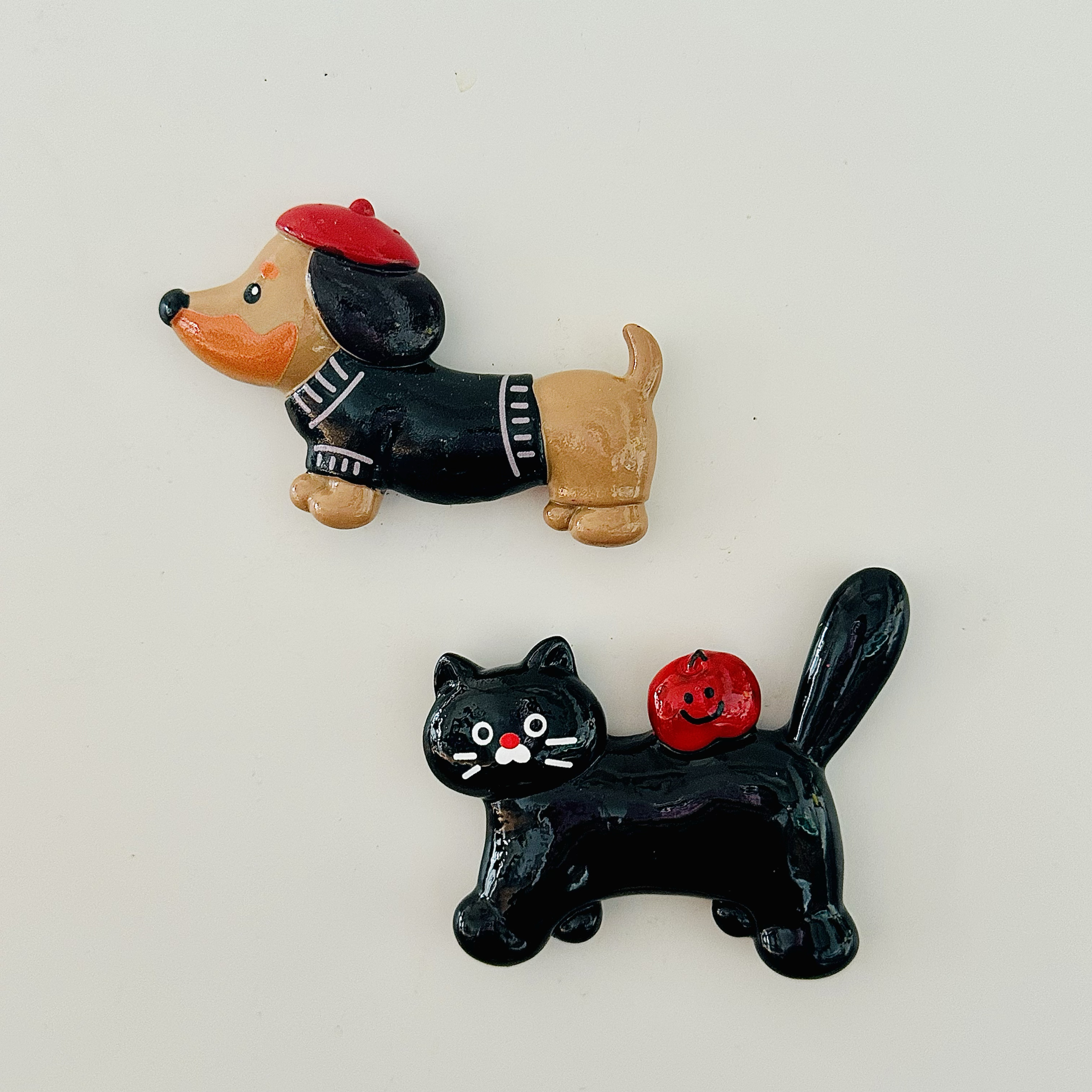 可爱腊肠狗猫咪冰箱贴