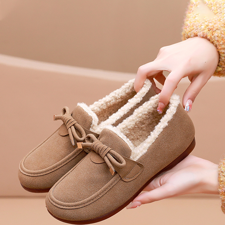 老北京布鞋女棉鞋牛筋底豆豆鞋