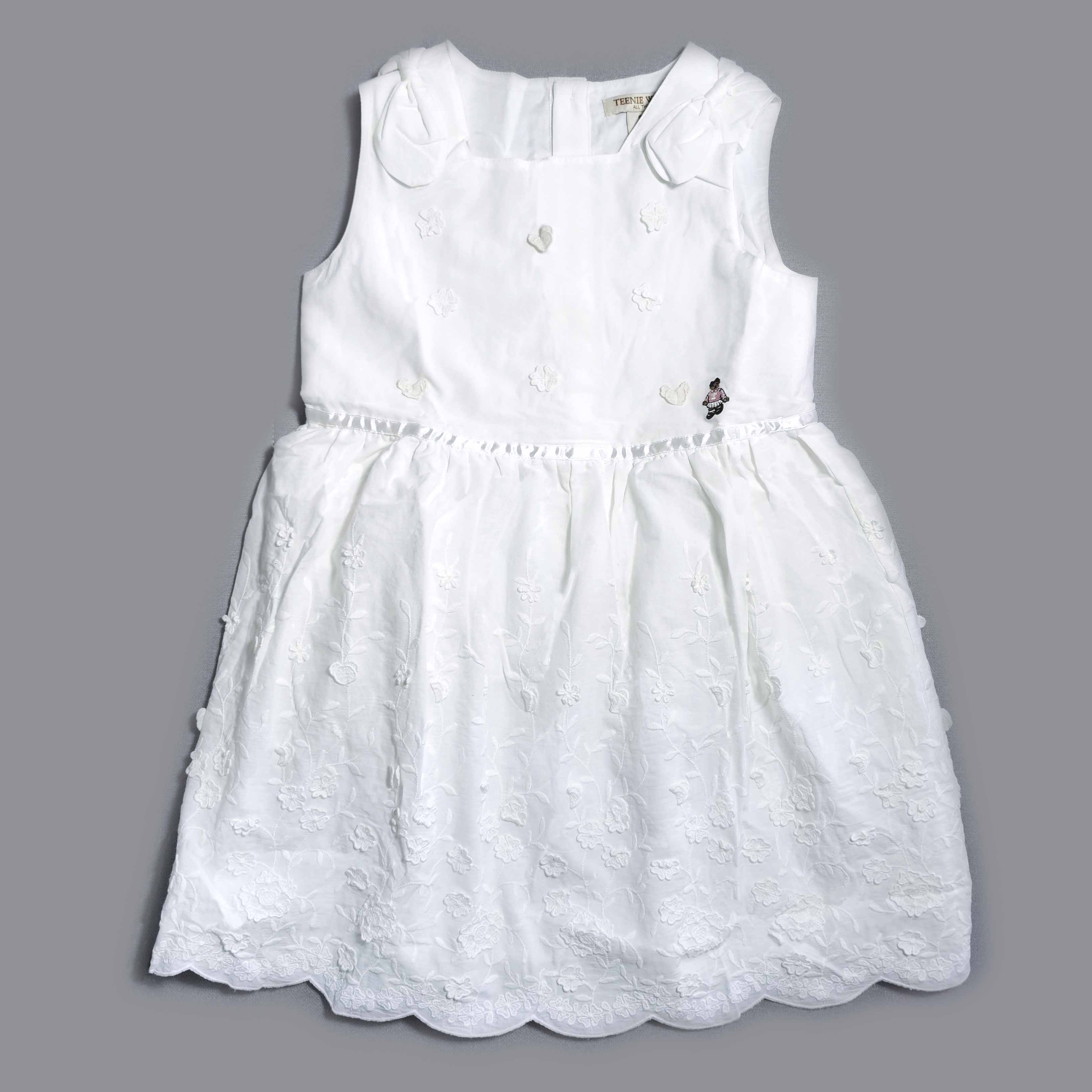女童白色連衣裙全棉背心裙連衫裙夏季裙子特價(jià)清倉(cāng)