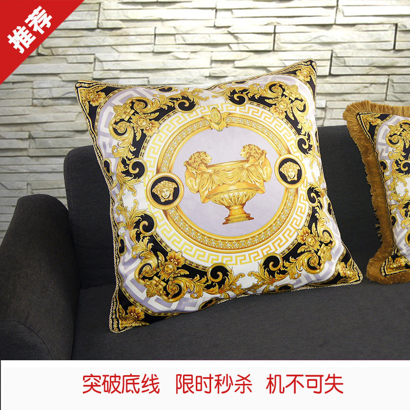 沙发靠包潮牌抱枕沙发扶手飘窗靠枕绒毛欧式靠垫套方枕头布艺坐垫