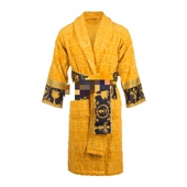 轻奢欧式 浴袍纯棉吸水家居服高档酒店纯色毛巾长袍国外男睡衣小众