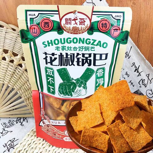 关戈尔花椒锅巴零食大袋麻辣味